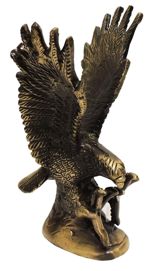 Brass Antique Showpiece Eagle Statue 0.68kg